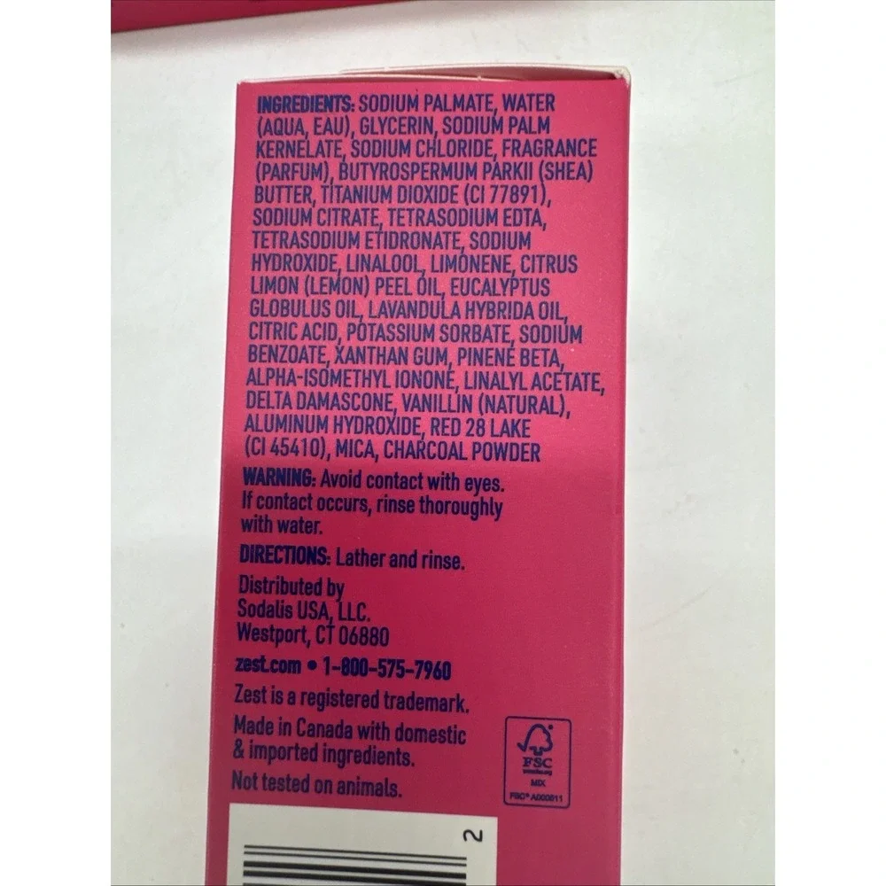 ZEST Bar‎ Soap Moisturizing Lush Orchid & Almond Oil Large Bars 7.05oz Lot Of 2